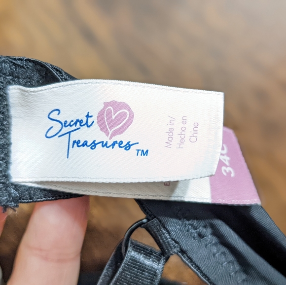 SIZE 34C BLACK WOMEN'S T-SHIRT BRA, NWT - Picture 3 of 3